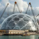 ein bauingenieur erklärt detailliert, wie in china eine 900-tonnen-kuppel in nur 90 minuten montiert wird – eine beeindruckende technische meisterleistung.