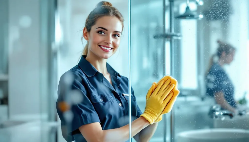 ein hotelmitarbeiter teilt seine besten tipps, wie sie duschwände streifenfrei und glasklar reinigen können – für ein makelloses badezimmererlebnis.