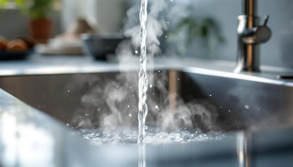 effektive reinigung ihres spülbeckens ganz ohne rohrreiniger oder chemie – einfach mit kochendem wasser für perfekte sauberkeit.